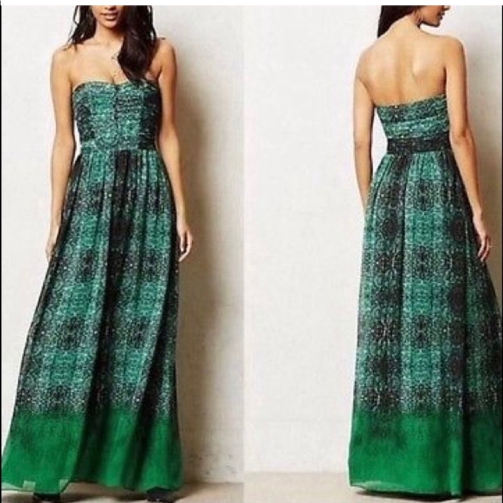 EUC Moulinette Sœurs Green Snake Print Dress